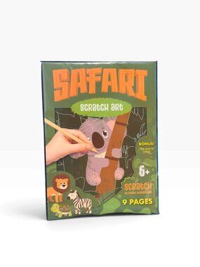 Safari Scratch Art Kit – 9 Pages – Ages 6+